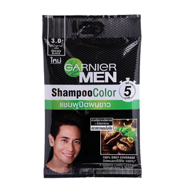 I1 Garnier Men Shampoo Color 3.0 Brown Black 10ml / (단위)